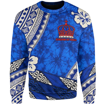 Tonga Sweatshirt Kingdom Crown Polynesian Floral Pride-Myprintsy