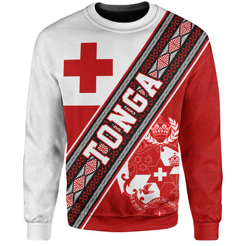 Tonga Sweatshirt Ngatu Flag And Coat Of Arms-Myprintsy