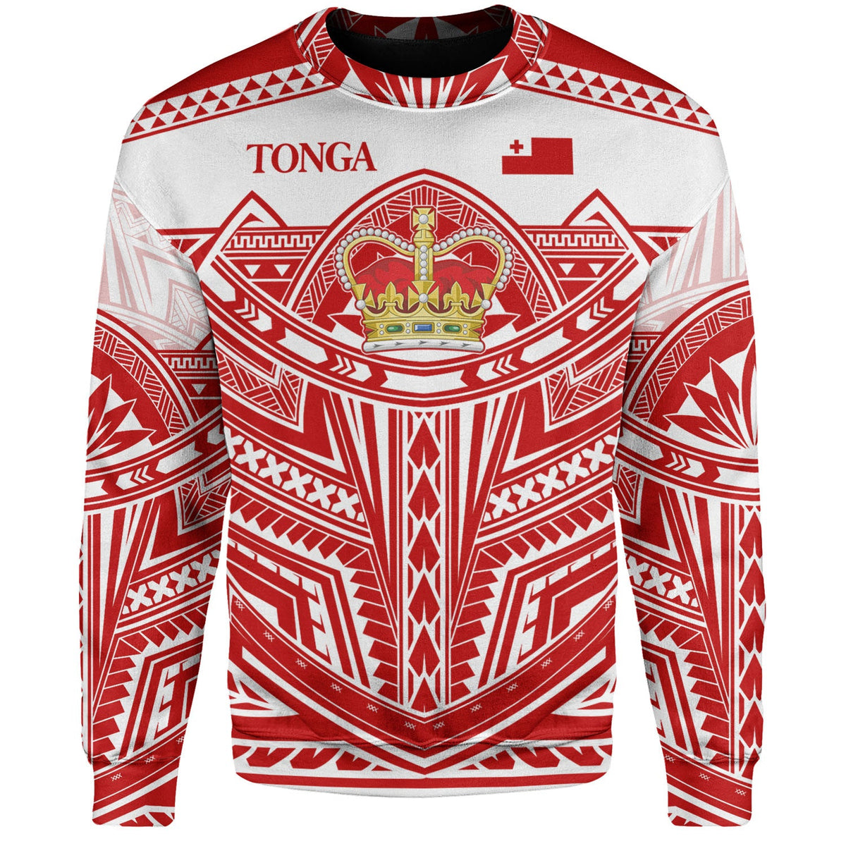 Tonga Sweatshirt Seal Tribal Flag Color Design