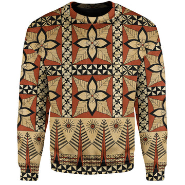 Tonga Sweatshirt Tapa Motif-Myprintsy