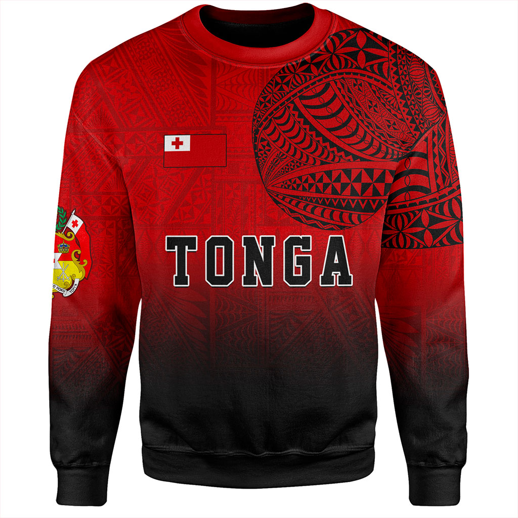 Tonga Sweatshirt Tattoo Ngatu Coat Of Arms Tribal-Myprintsy