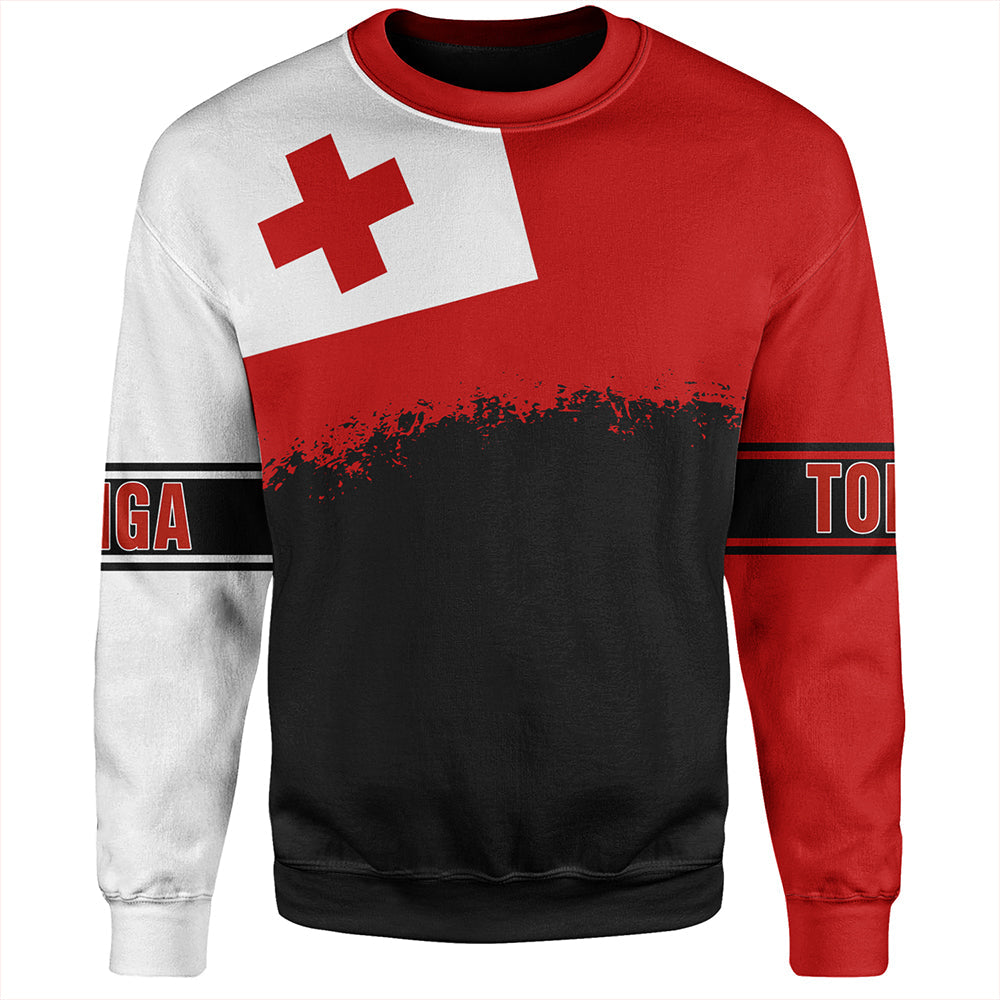 Tonga Sweatshirt Tonga Flag Grunge-Myprintsy