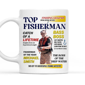Top Fishermen Catch Of A Lifetime - Personalized Coffee Mug-Myprintsy