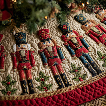 Toy Soldier Quilted Christmas Tree Skirt VTQ-Myprintsy