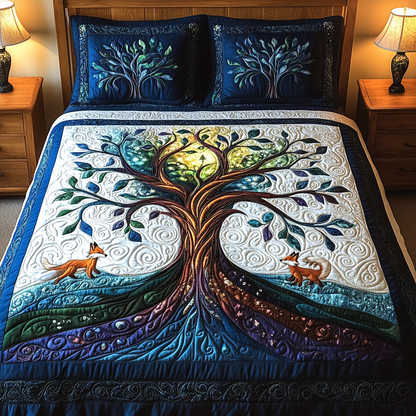 Tree of Tranquility -Piece Quilted Bedding Set VTQ-Myprintsy
