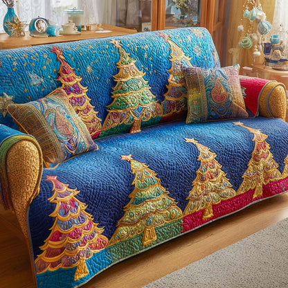 Tri-Stripe Tree Quilted Sofa Cover VTQ-Myprintsy