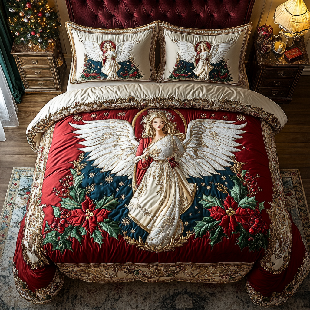 Trumpets of Joy -Piece Quilted Bedding Set VTQ-Myprintsy