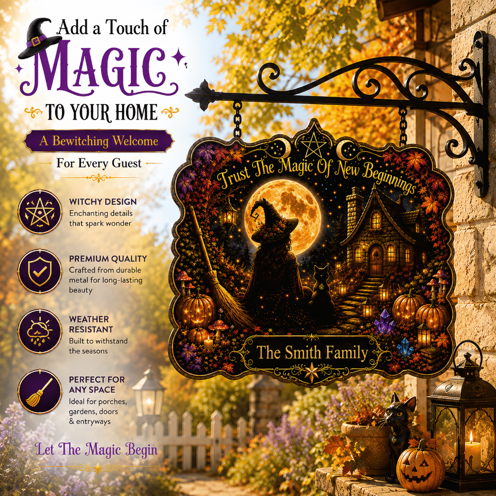 Trust The Magic Of New Beginnings - Personalized Custom Shaped Metal Sign-Myprintsy
