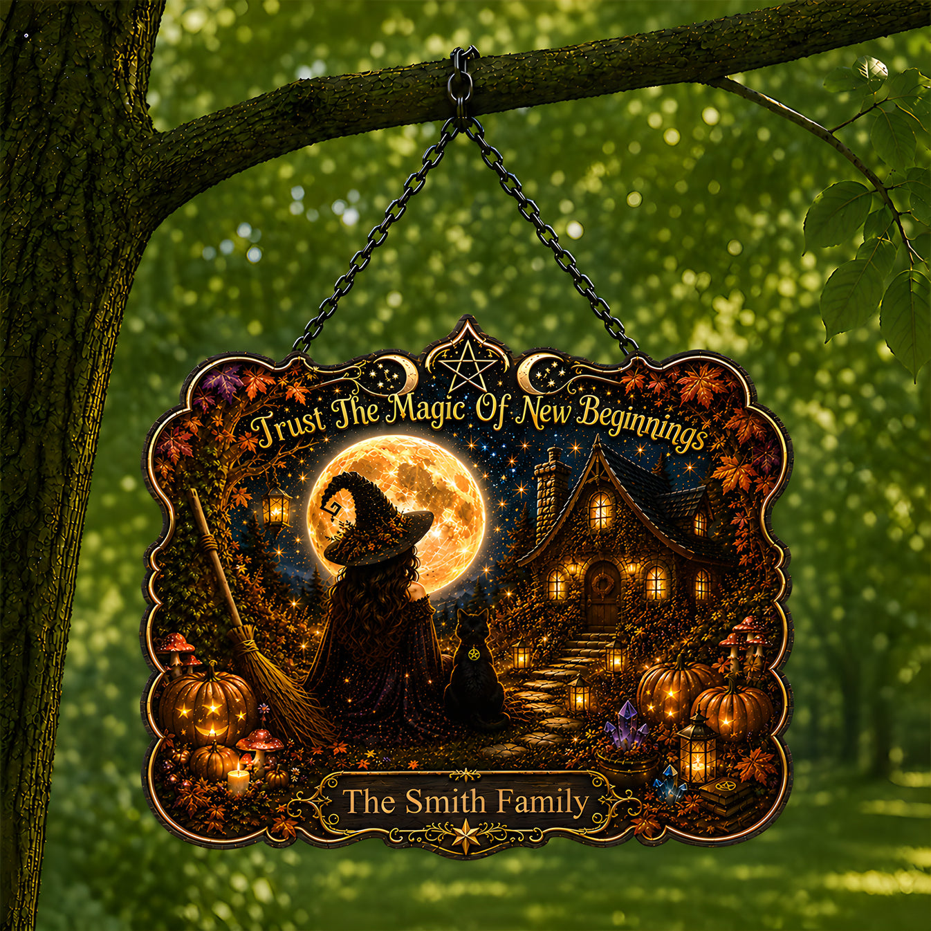 Trust The Magic Of New Beginnings - Personalized Custom Shaped Metal Sign-Myprintsy