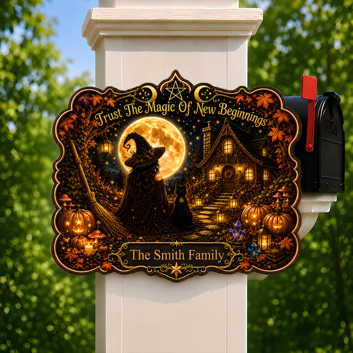 Trust The Magic Of New Beginnings - Personalized Custom Shaped Metal Sign-Myprintsy