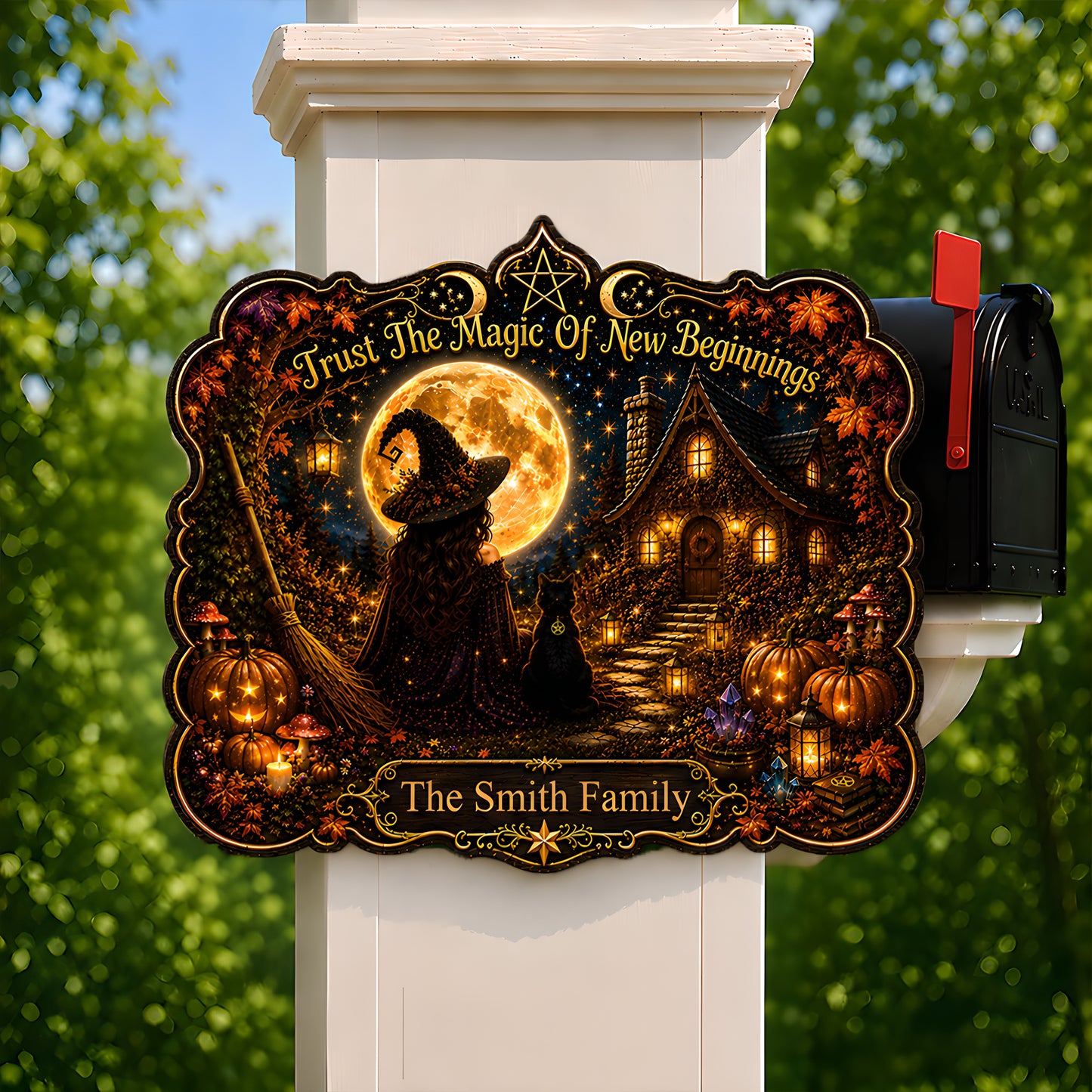 Trust The Magic Of New Beginnings - Personalized Custom Shaped Metal Sign-Myprintsy