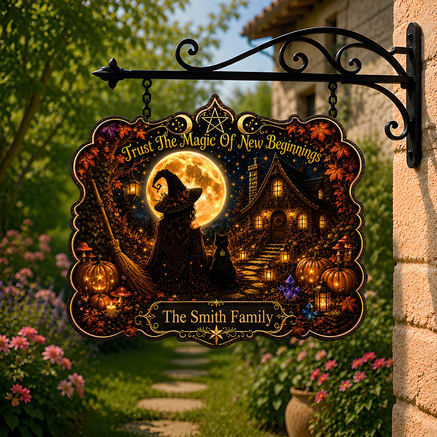 Trust The Magic Of New Beginnings - Personalized Custom Shaped Metal Sign-Myprintsy