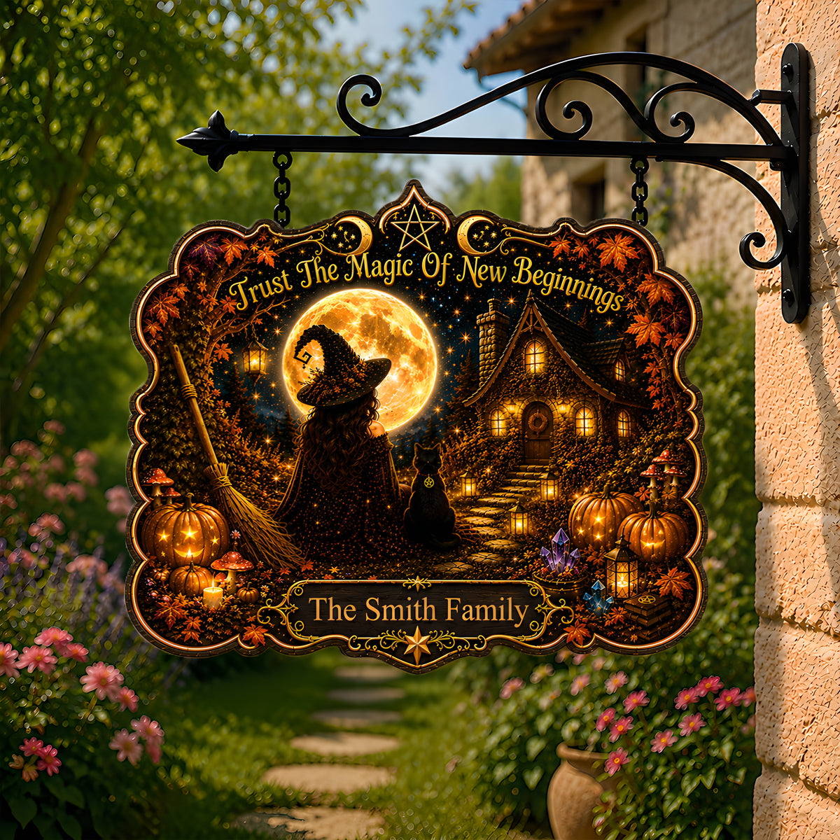 Trust The Magic Of New Beginnings - Personalized Custom Shaped Metal Sign-Myprintsy