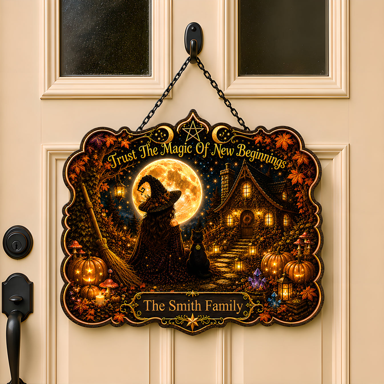 Trust The Magic Of New Beginnings - Personalized Custom Shaped Metal Sign-Myprintsy
