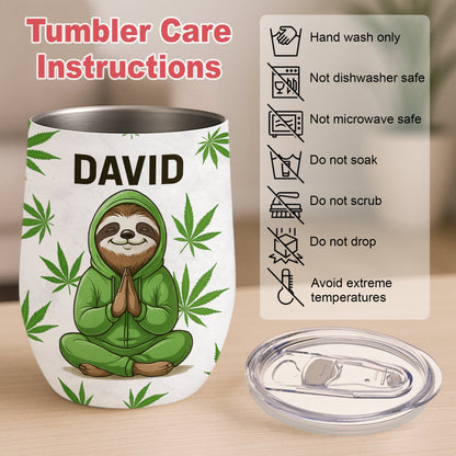 Inhale The Good Shit Exhale The Bullshit - Personalized Tumbler Cup