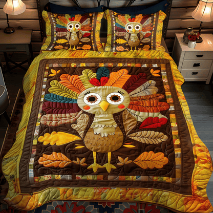 Turkey Cheer -Piece Quilted Bedding Set VTQ-Myprintsy
