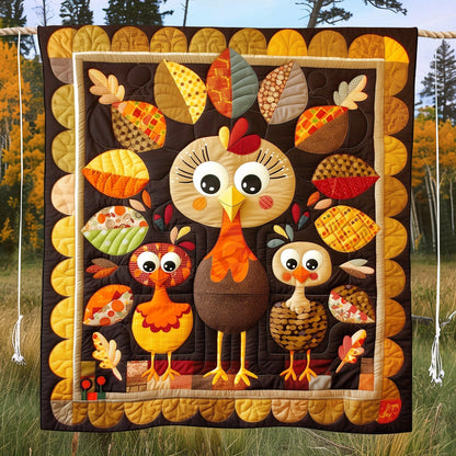 Turkey Time Quilted Blanket VTQ-Myprintsy