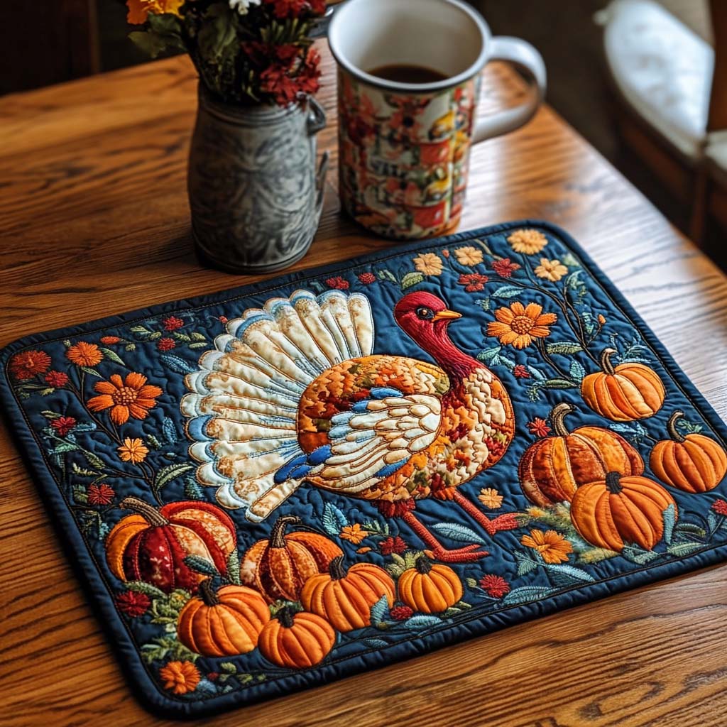 Turkey Time Quilted Placemat VTQ-Myprintsy