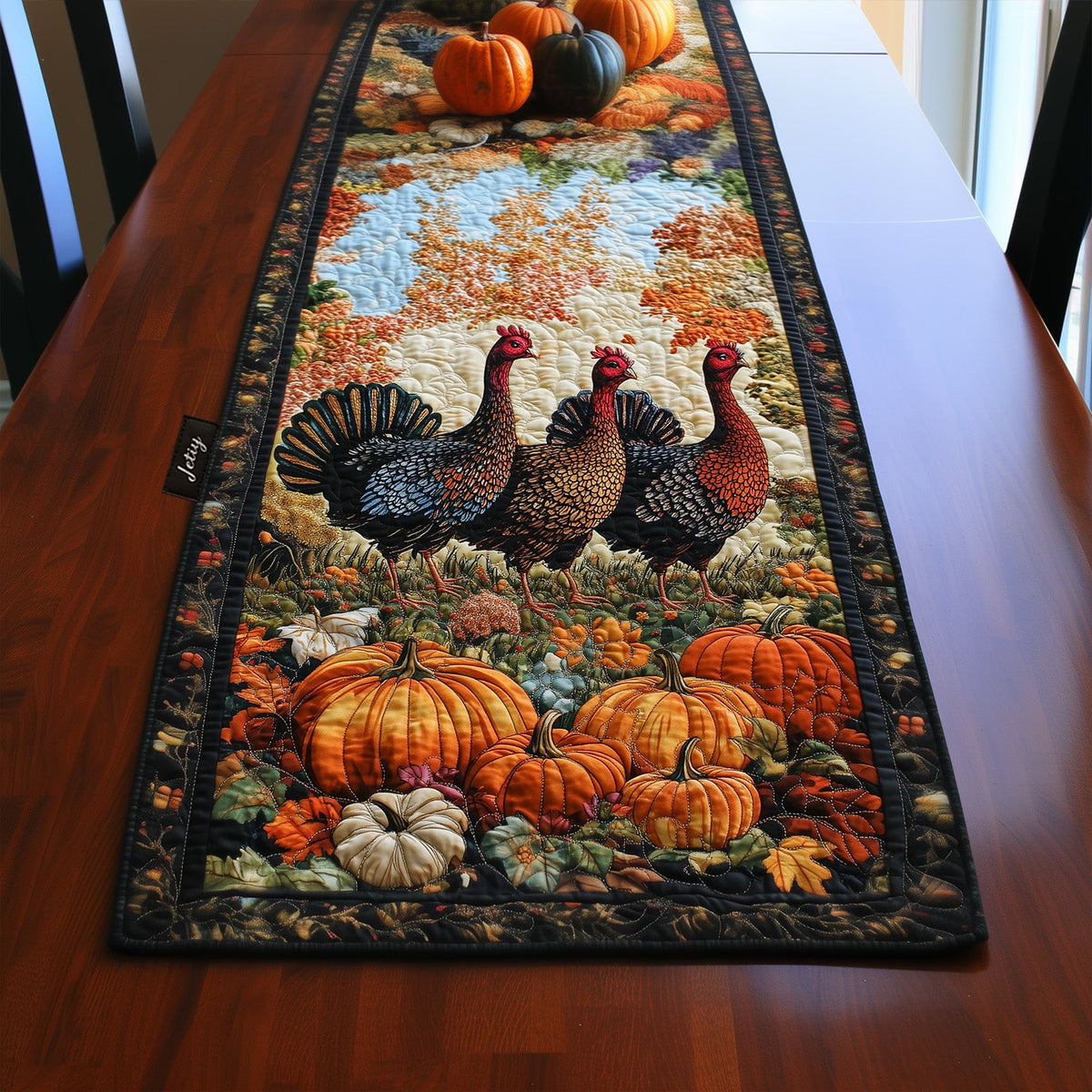 Turkey Trot Quilted Table Runner VTQ-Myprintsy