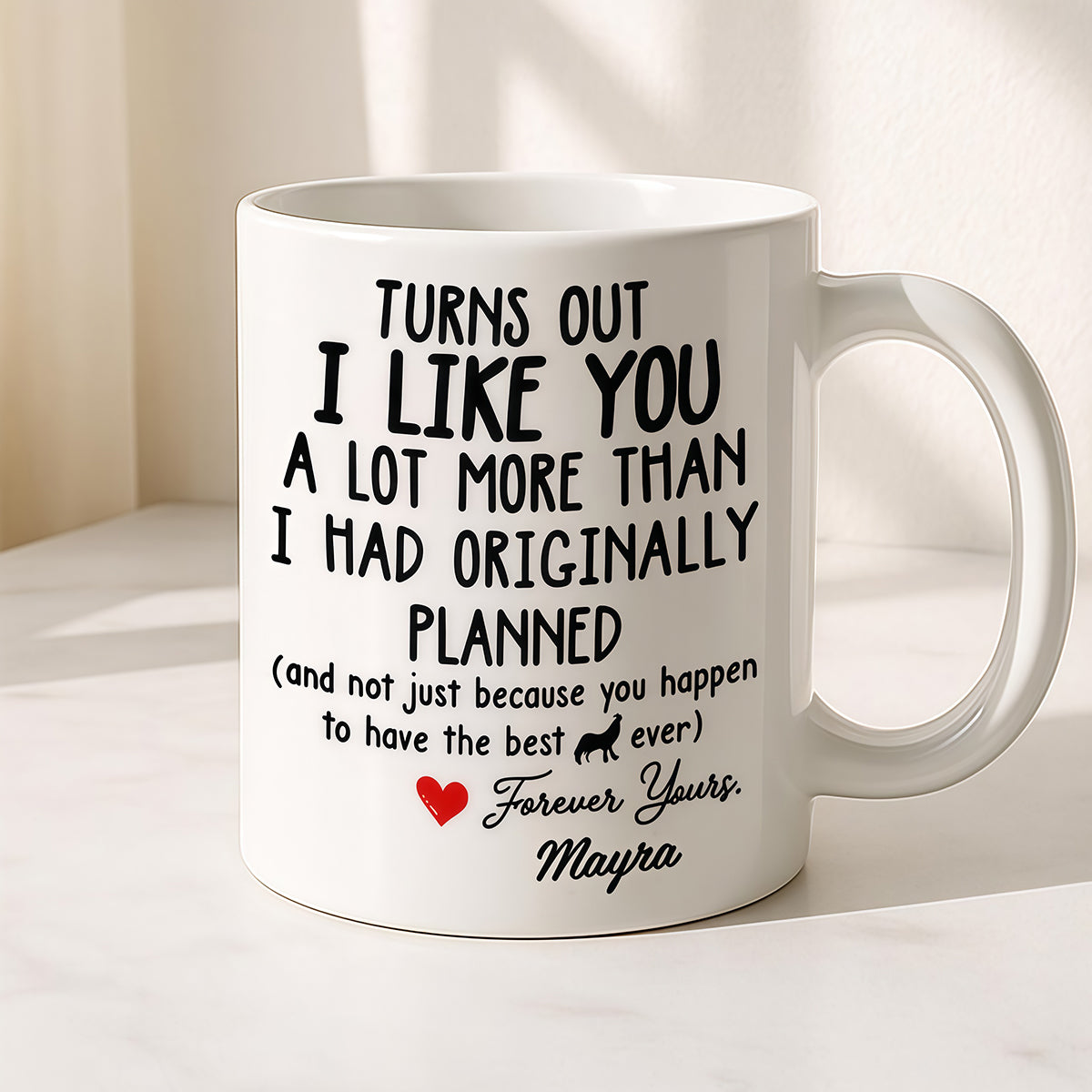 Turns Out I Like You A Lot More Than I Had Originally Planned Mug - Personalized Ceramic Mug - Gift For Him-Myprintsy
