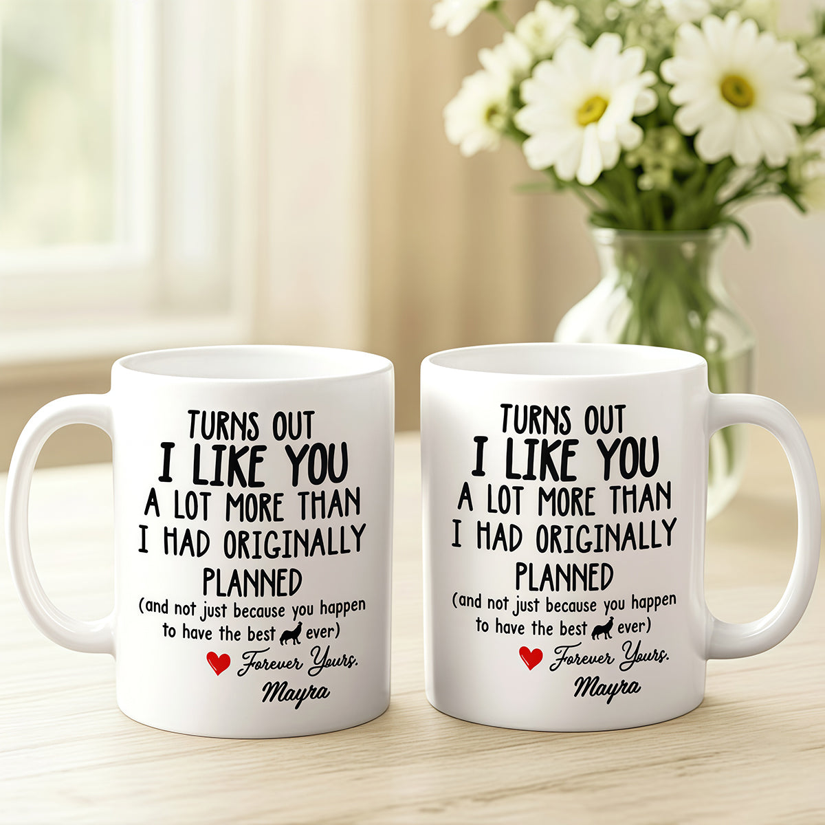 Turns Out I Like You A Lot More Than I Had Originally Planned Mug - Personalized Ceramic Mug - Gift For Him-Myprintsy