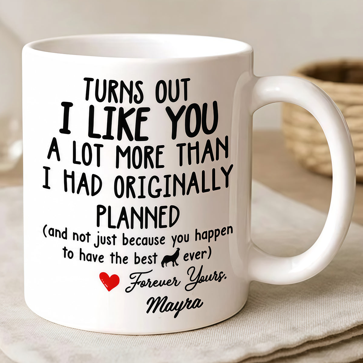 Turns Out I Like You A Lot More Than I Had Originally Planned Mug - Personalized Ceramic Mug - Gift For Him-Myprintsy