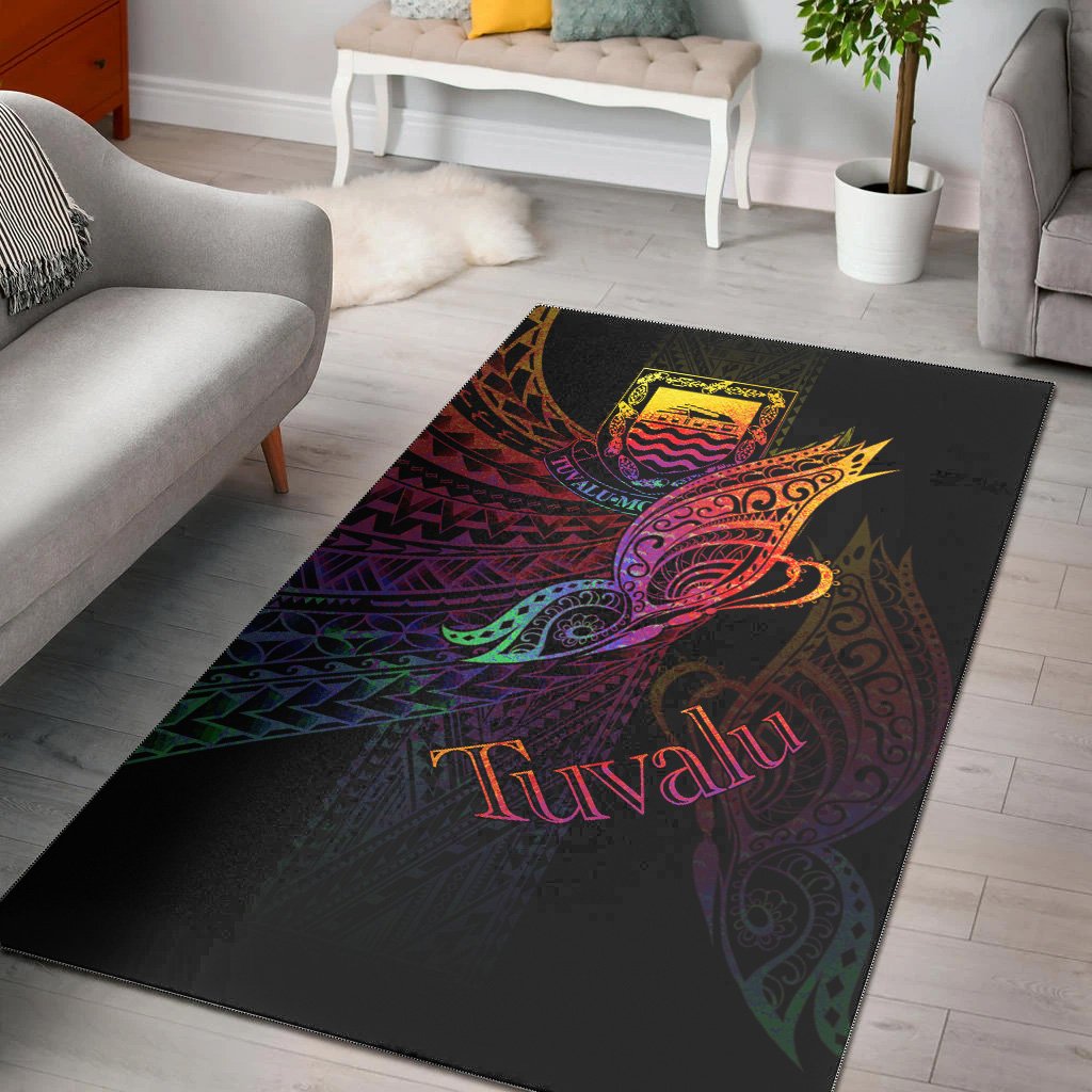 Tuvalu Area Rug - Butterfly Polynesian Style-Myprintsy