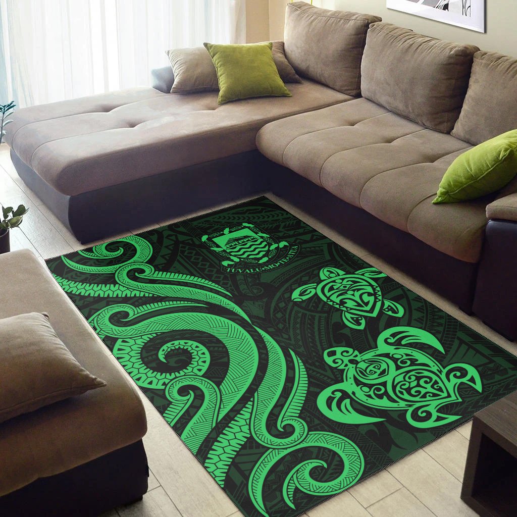 Tuvalu Area Rug - Green Tentacle Turtle-Myprintsy