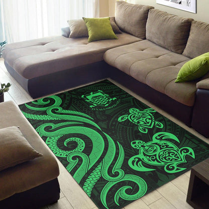 Tuvalu Area Rug - Green Tentacle Turtle-Myprintsy