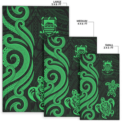 Tuvalu Area Rug - Green Tentacle Turtle-Myprintsy