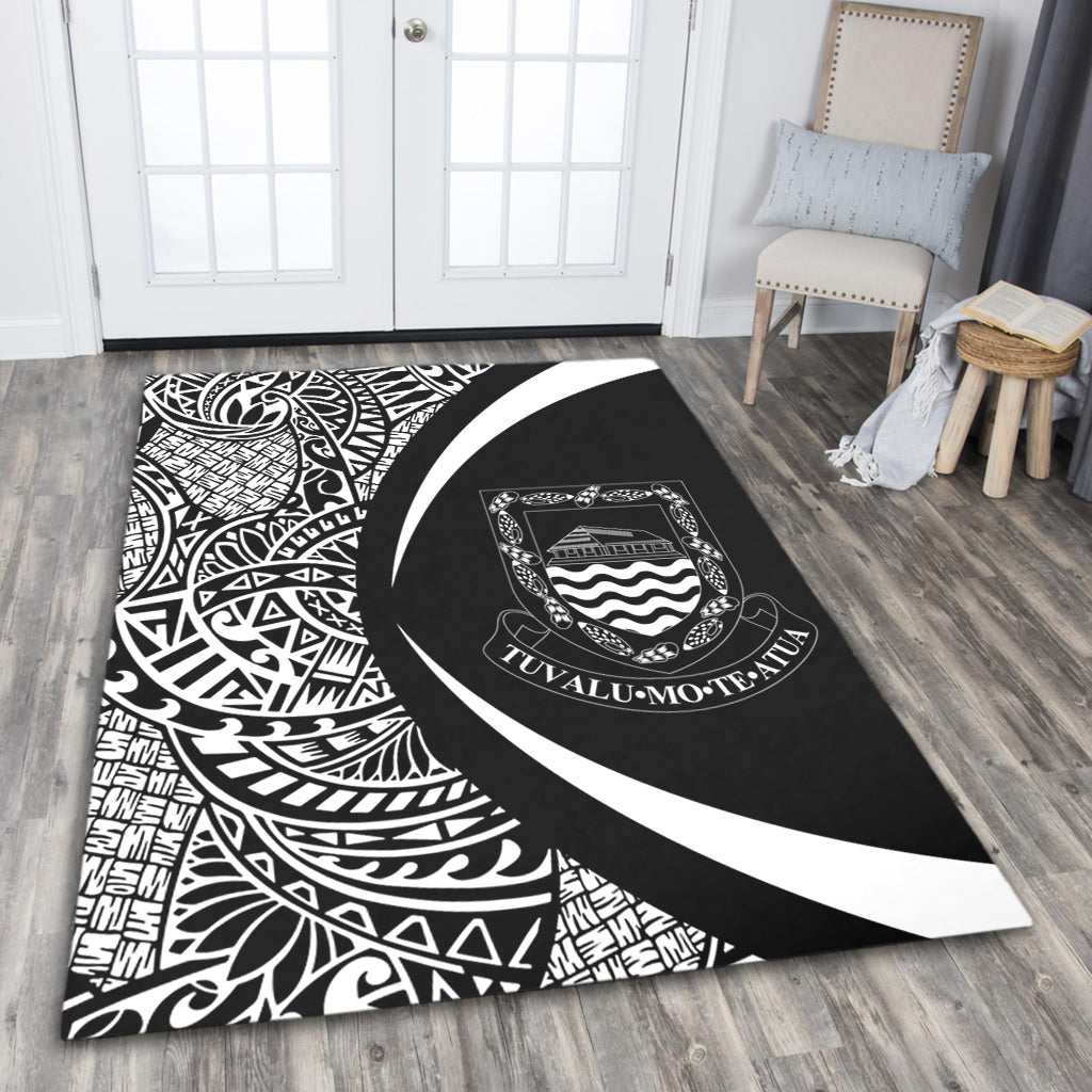 Tuvalu Area Rug Lauhala White Circle Style-Myprintsy