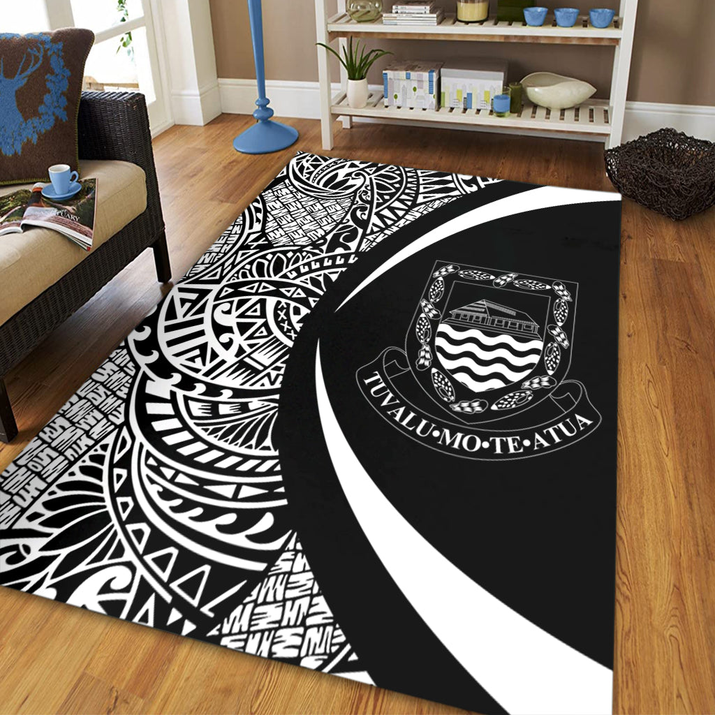 Tuvalu Area Rug Lauhala White Circle Style-Myprintsy