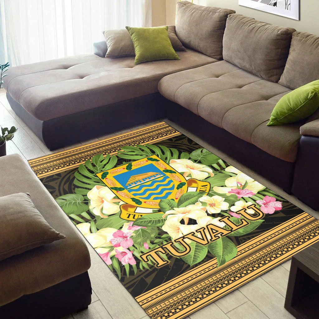 Tuvalu Area Rug - Polynesian Gold Patterns Collection-Myprintsy