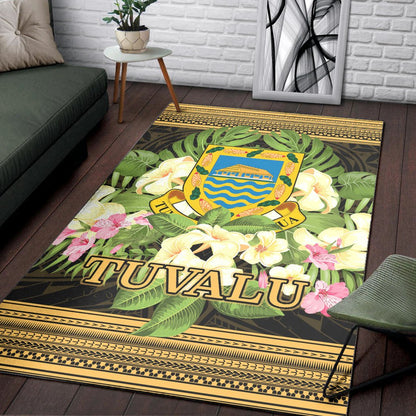 Tuvalu Area Rug - Polynesian Gold Patterns Collection-Myprintsy