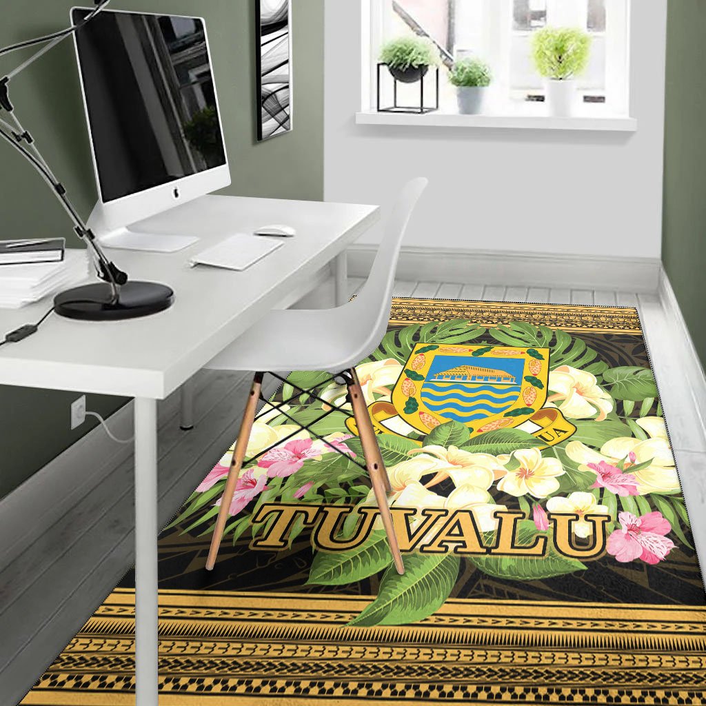 Tuvalu Area Rug - Polynesian Gold Patterns Collection-Myprintsy