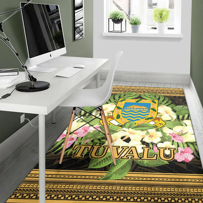 Tuvalu Area Rug - Polynesian Gold Patterns Collection-Myprintsy