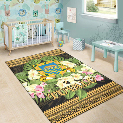 Tuvalu Area Rug - Polynesian Gold Patterns Collection-Myprintsy