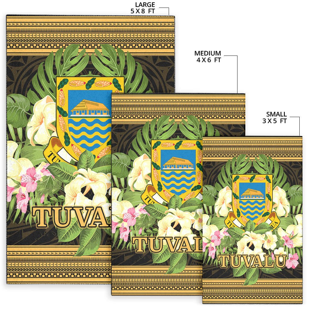 Tuvalu Area Rug - Polynesian Gold Patterns Collection-Myprintsy
