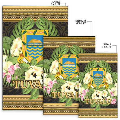 Tuvalu Area Rug - Polynesian Gold Patterns Collection-Myprintsy
