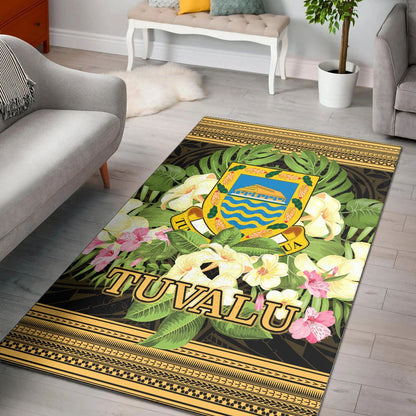Tuvalu Area Rug - Polynesian Gold Patterns Collection-Myprintsy