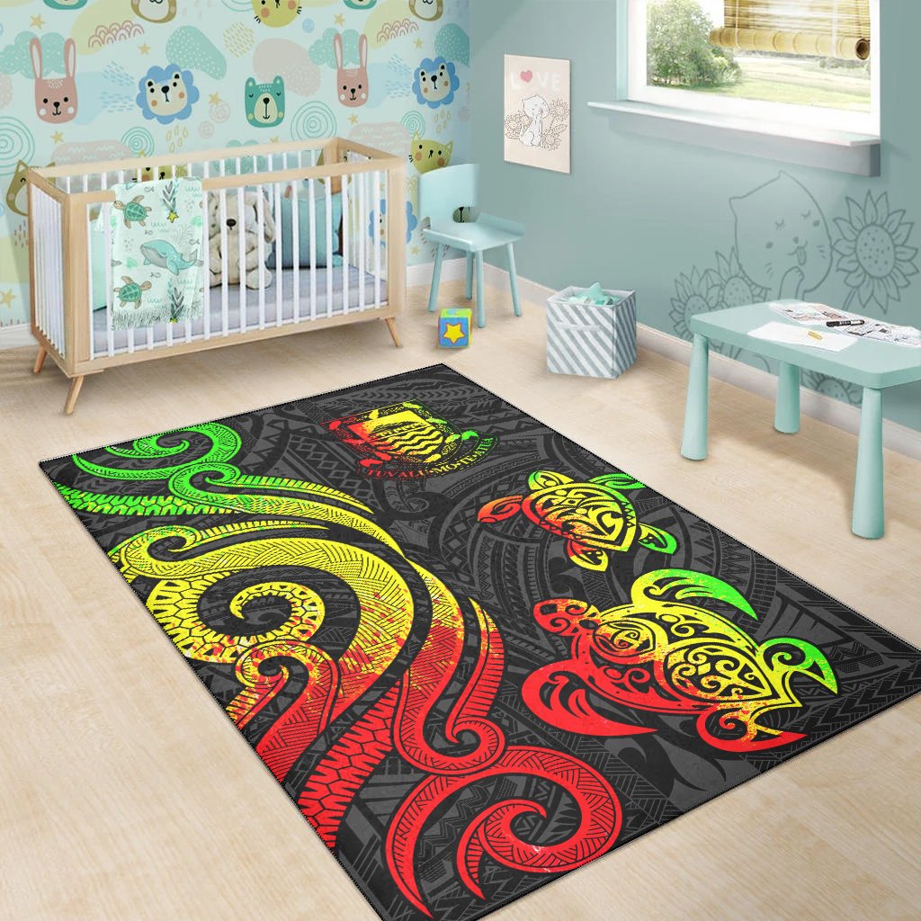 Tuvalu Area Rug - Reggae Tentacle Turtle-Myprintsy