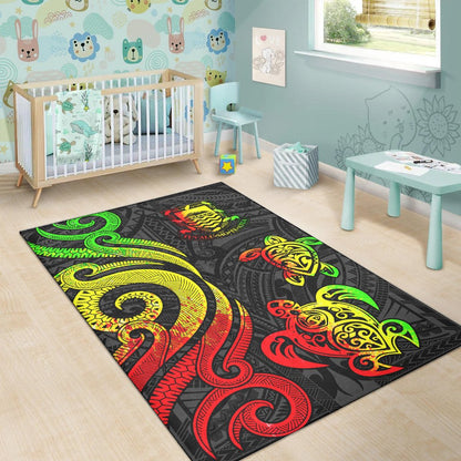 Tuvalu Area Rug - Reggae Tentacle Turtle-Myprintsy