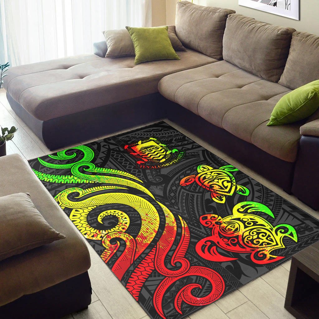Tuvalu Area Rug - Reggae Tentacle Turtle-Myprintsy