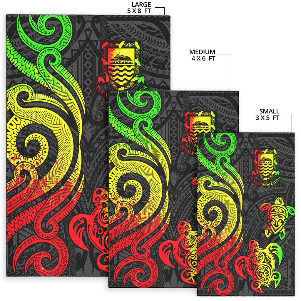 Tuvalu Area Rug - Reggae Tentacle Turtle-Myprintsy