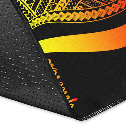 Tuvalu Custom Personalised Area Rug - Reggae Polynesian Tentacle Tribal Pattern-Myprintsy