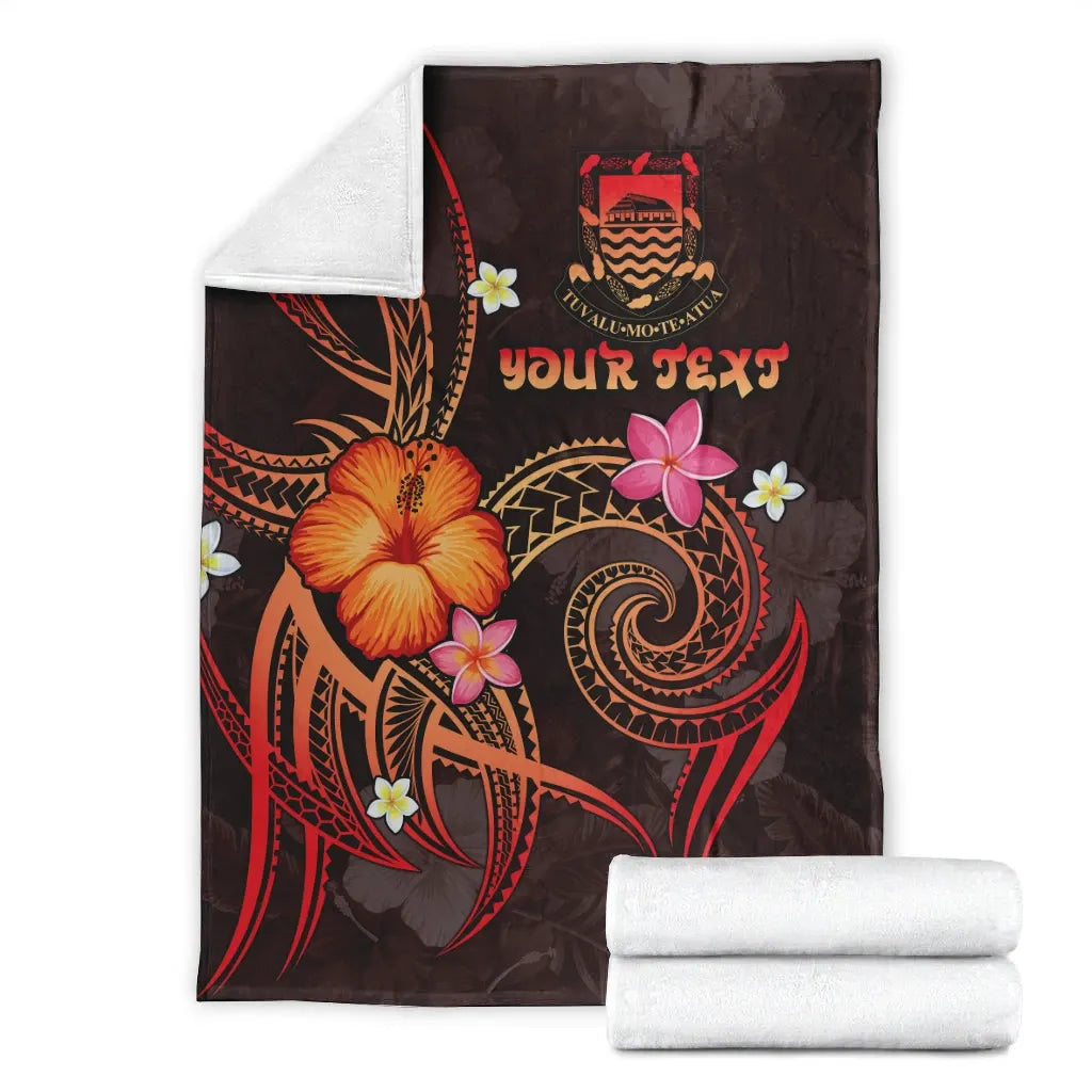Tuvalu Polynesian Personalised Premium Blanket - Legend of Tuvalu (Red)-Myprintsy