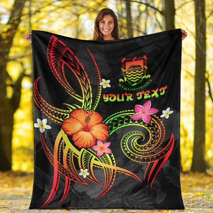 Tuvalu Polynesian Personalised Premium Blanket - Legend of Tuvalu (Reggae)-Myprintsy