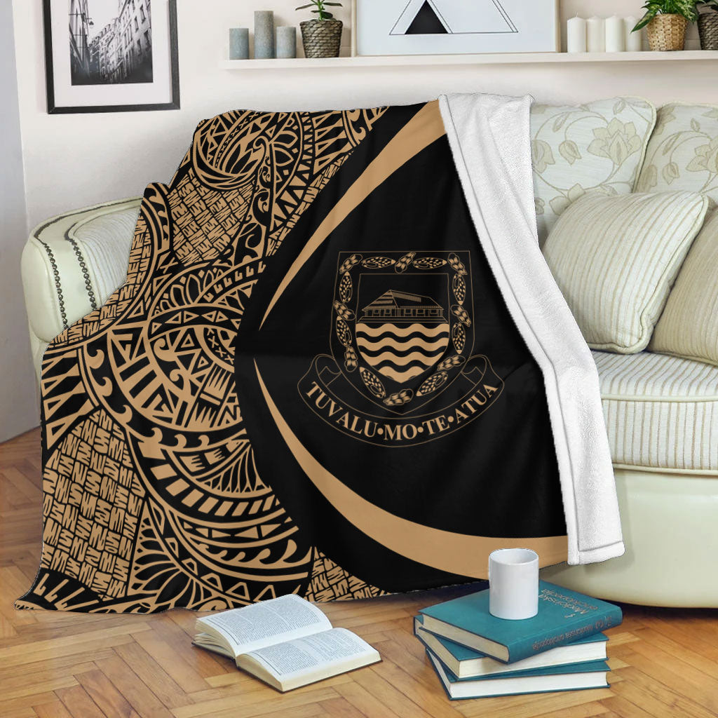 Tuvalu Premium Blanket Lauhala Gold Circle Style-Myprintsy