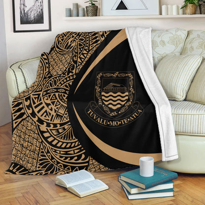 Tuvalu Premium Blanket Lauhala Gold Circle Style-Myprintsy