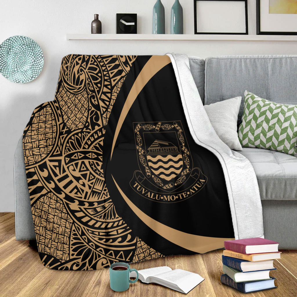 Tuvalu Premium Blanket Lauhala Gold Circle Style-Myprintsy